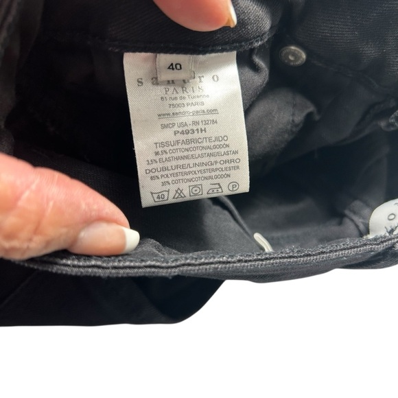 Sandro Paris Ankle Zip Mid Rise Slim Fit Jeans Sz 40 (28) - Picture 11 of 16